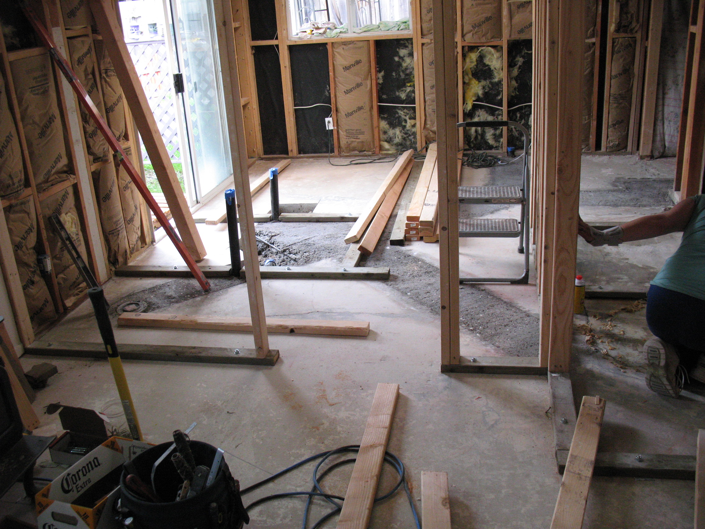 Layout And Bathroom Wall Framing